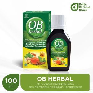 OBH Herbal 100 ml Sirup Plus Madu - Obat Batuk Herbal Meredakan Batuk & Gatal Melegakan Tenggorokan