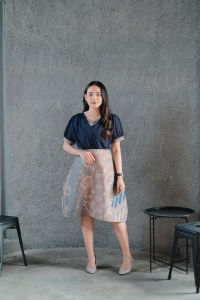 Motif LILY | Dress Batik Mahabarata lapis Tricot Premium Batik Solo | Tunik Batik | Dress Kondangan |Dress batik wanita kerja lengan pendek