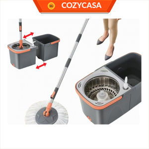 【COZYCASA】Detachable 360 Spin Mop Set with Clean/Dirty Water Bucket