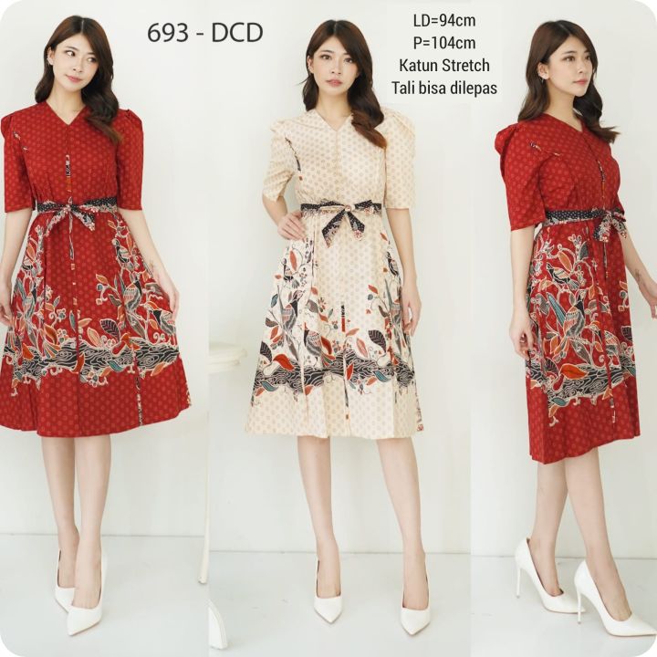dress batik modern wanita Model batik dress modern