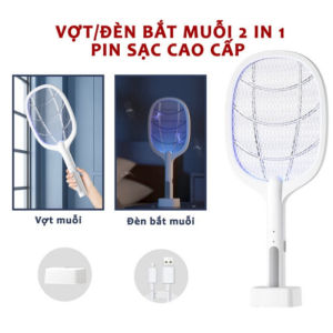 Vợt Muỗi Kiêm Đèn Bắt Muỗi Nhật 2 In 1 Đa Năng Đèn Bắt Muỗi Tự Động Có Cổng Sạc USB SP33