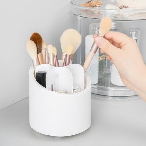 Makeup Brush Bucket Portable Brush Storage Box Lipstick Eyebrow Pencil Eye Shadow Brush with Cover