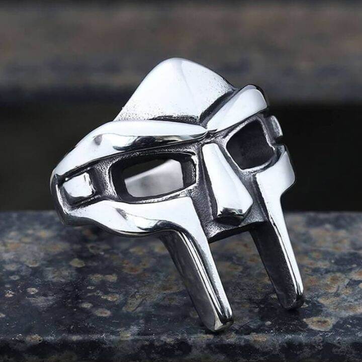 Chengjiao MF Doom Eternal Mask Gladiator Mens Ring Stainless Steel Punk ...