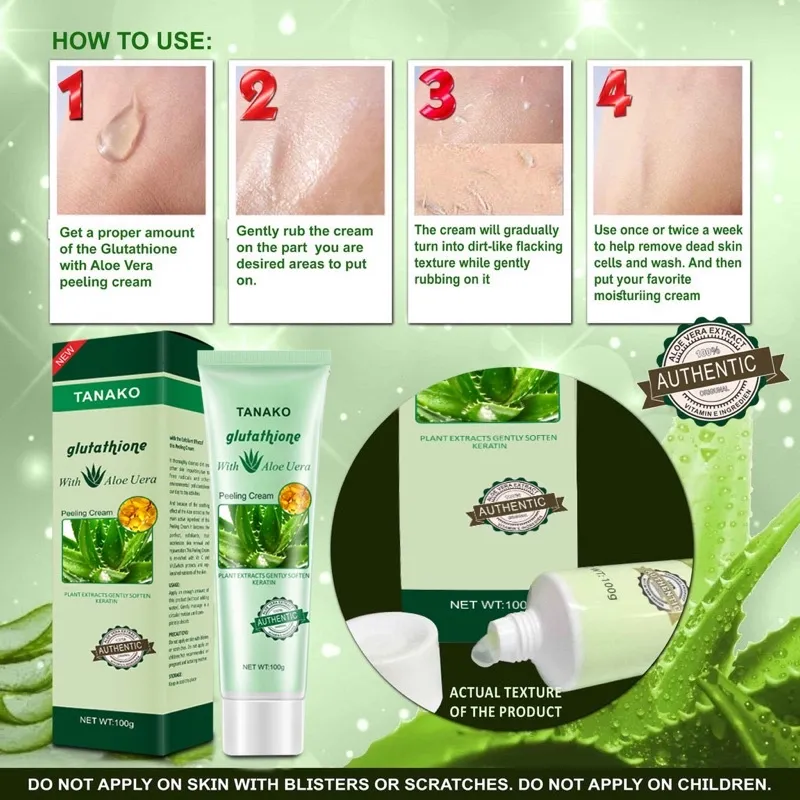 tanako glutathione TANAKO Glutathione with ALOE VERA PEELING CREAM Hydrating Skincare main image 0