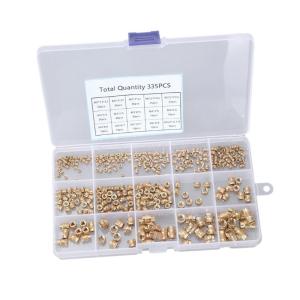 335/360pcs Multipurpose Brass Threaded Inserts M2toM6 for Long Time Use Stability in Plastic and 3D Printing Items
