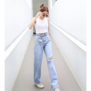 Tifiity Celana Panjang Kulot Jeans Highwaist Sobek Long Bf Ishika Loose Jeans / Laurent Highwaist Loose Jeans