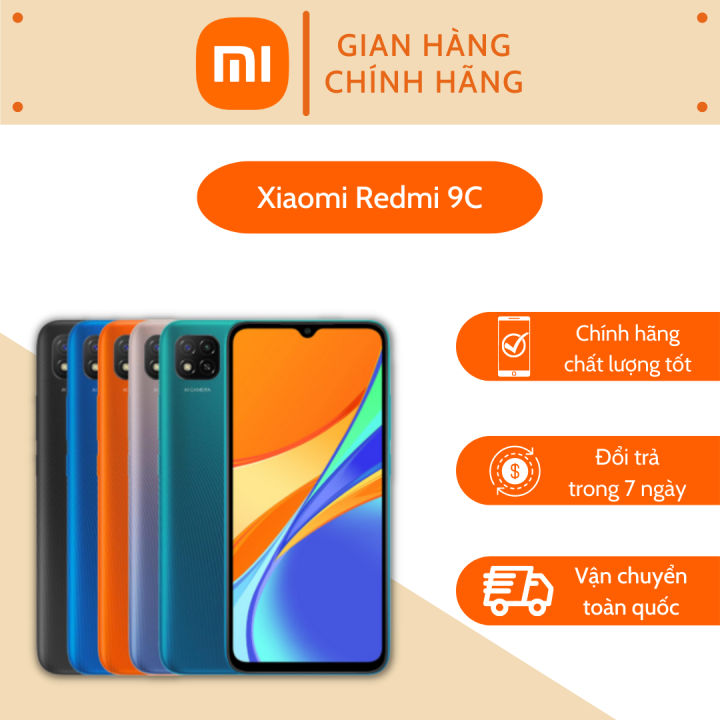Điện Thoại Xiaomi Redmi 9C - Điện thoại XIAOMI REDMI 9C (4GB/128GB) - Hàng chính hãng- Pin cực khỏe, thiết kế thời thượng [ BH 12 tháng ]