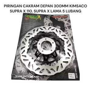 Piringan Cakram Depan Lebar Model Bulat 300mm Lubang 5 Plus Breket PNP Supra X Supra Fit Lama