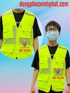 Áo Gile Kỹ Sư Phản Quang Áo Bảo Hộ Lao Động Cho Công Nhân Công Trình - Áo giám sát Chất Lượng-Hình Thật