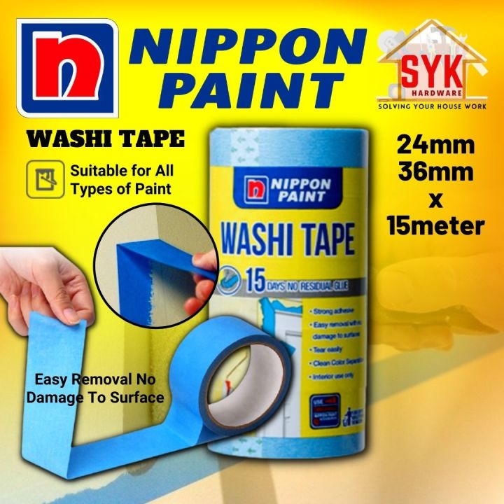 SYK Nippon Paint Washi Tape (24mm/36mm x 15meter) Painting Tools