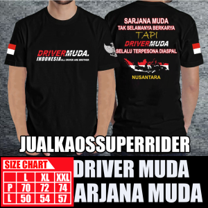 BAJU KAOS DISTRO DRIVER MUDA INDONESIA SARJANA MUDA