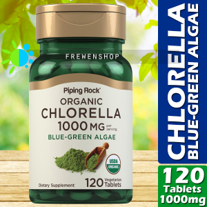 CHLORELLA 1000mg (per Serving) x 120 Tablets Blue Green Algae Superfood Vulgaris Supplement