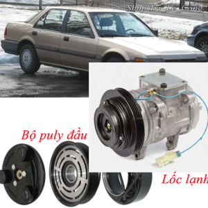 Honda Accord 86-89 Lốc lạnh đời 1987 1988 xe hơi ô tô cục máy nén khí điều hòa bộ puly đầu mặt hít thế hệ 3 máy 2.0 1.8