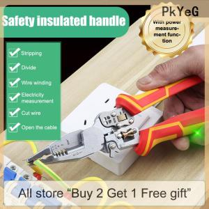 [COD] PkYeG Tool Electrician Plier 8-in-1 Multifunctional Versatile Wire Stripping Pliers Electricity Measurement Non-slip Wire Stripping Plier