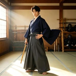 Men Vintage Solid Red Japanese Traditional Kendo Samurai Kimono Robe Halloween Cosplay For Carnival Stage Theme Party Outfit2026