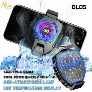 Original MEMO Fan Cooler Phone Radiator Fooler Phone Gaming Mobile Cooling Fan PUGB Game DL01 DL05 DL06  Dewa Turunkan Suhu Semikonduktor Radiator efon Bimbit  RUIJA