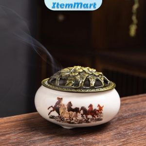 ItemMart Ceramic Incense Burner Vintage Incense Stick Shelf Yoga Spa Home Decoration