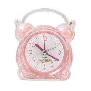 THREADJOY With Light Luminous Alarm Clock Cute Rural Silent Alarm Clock Fashion Luminous Small Desk Clock