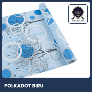 Adipatidinding - Wallpaper Dinding Motif Polkadot Biru Ukuran 45 Cm x 10 Meter Wallpaper Stiker Dinding Motif Polkadot Biru Wallstiker Motif Polkadot Biru Dekorasi Dinding Dekorasi Rumah Dekorasi Ruang Tamu Dekorasi Kamar Tidur