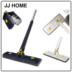 【JJ HOME】Self-twisting Water Quick-drying Mop/ Self-wringing Hands-free Flat/Free2MopHeads