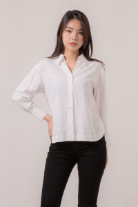 RIMINI - Atasan Cewe Kemeja Formal Casual Hijab Friendly Jumbo - Evereve Long Sleeves Top 85625-1