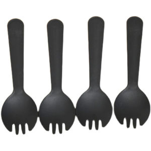 11.5*3cm 100pcs clear disposable fork spoon for Dessert Spoon Cake Fork Utensils individually wrapp a COD