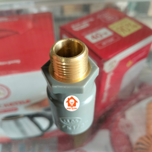 Răng ngoài ren ngoài đồng thau ống nhựa PVC phi 21 21/27 27mm BÌNH MINH