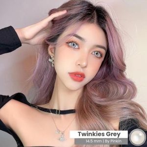 OLALILA SOFTLENS MY TWINKIES GREY NATURAL LENS 14.5MM BY PINKIN NORMAL MINUS