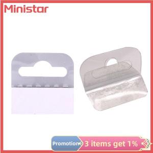 Ministar 100pcs PVC Slot Hole Adhesive Hang Tags Hook Merchandise Box Bag Hangers Display
