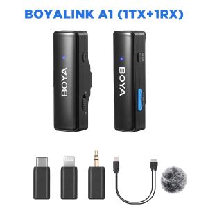 BOYALINK ไมโครโฟนสายคล้องคอไร้สายสำหรับ iPhone 15 USB โทรศัพท์ Android C แท็บเล็ตกล้อง iPad แล็ปท็อปไม่มีเสียงรบกวนคลิปไร้สายขนาดเล็กบนไมโครโฟนสำหรับ YouTube Vlog บันทึกวิดีโอ (สีขาว)
