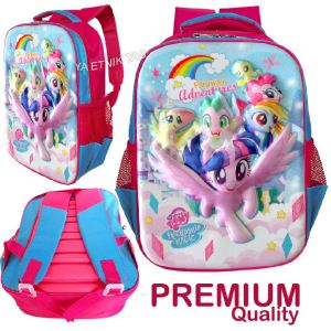 Tas Anak Perempuan SD PREMIUM Karakter Doraemon Unicorn Kitty Pony Gambar Timbul Emboss