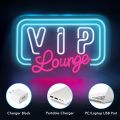VIP Lounge Neon Sign Light - Karaoke Bar Restaurant Pub Cafe Salons Game Room Man Cave, Cool Wall Decor for Home Bedroom, Gift Idea for Boys, Son, Teen, Boyfriend, USB Powered(17 x 10.8 inch). 