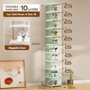 【Free of Installation】SIV Foldable Shoe Cabinet Folding Shoe Rack Box Organizer (2-9 Tiers)