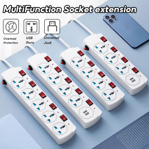 [Original 24 hours delivery]Universal Extension Wire With Usb Port  2 Universal Charger Socket 3 USB Port  extension outlet with Independent Switch Charger Adapter 2500W Safety Switch Protection Socket Charger Adapter