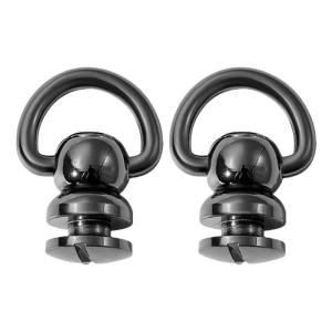 2pcs xoay D nhẫn đinh tán đinh tán miếng trang trí bằng kim loại đinh tán cho đai cổ da vành đai Túi xách Ốp Giày jeans đinh tán đinh tán