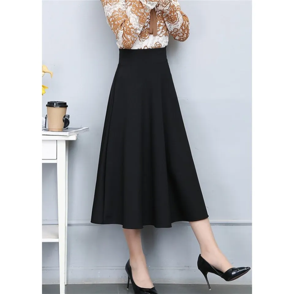 Đầm xòe màu đen phối chân váy chấm bi - C4557