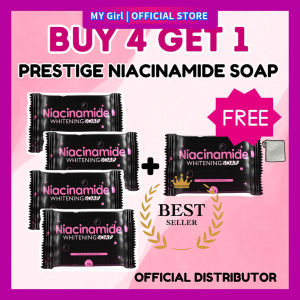 【MY Girl】Buy 1 Get 4 + Free Soap Mesh Net | 5pcs Prestige Niacinamide Gluta 10x Whitening Soap 75g
