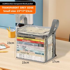 Comic Book Storage Bag Transparent Collection Container Stackable Case with Zipper Handle Dust Proof Organizer Collapsible Pouch