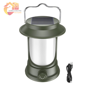 Đèn pin cắm trại kèm năng lượng mặt trời LY17 sạc tích điện USB Type-C đèn LED đa năng siêu sáng