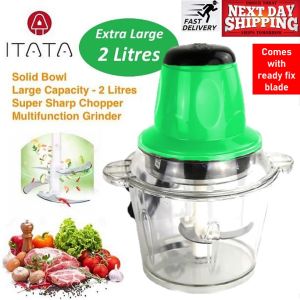 *SPECIAL PRICE* (READY STOCK & FAST DELIVERY) ITATA 2L Premium Quality Electric Meat Mincer Mixer Grinder Blender Mixing Food Blade