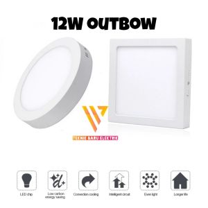 Lampu Downlight 12W Outbow Panel led OB Bulat Kotak - 12 watt Tempel Lampu Hias Plafon AtapTembok