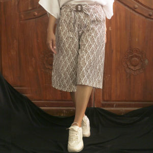 Kulot 7/8 Tali Batok Motif Batik Etnik Kalimantan Remaja dan Dewasa Karet Pinggang