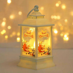 Vintage Portable Oil Lamp Christmas LED Night Lights Battery Powered Home Hanging Lanterns Festive Party Decor Gift New Year