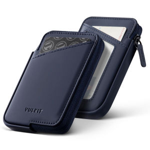 Vulkit-Ví đựng thẻ da chặn RFID mỏng giữ 10 + thẻ & Cash-VW113 gấp