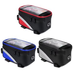 METALIX Sensitive Touch Screen Bike Tube Handlebar Bag Waterproof Durable Bicycle Handlebar Phone Bag Lightweight Front Top Tube Bike Bag Cycling Accessories