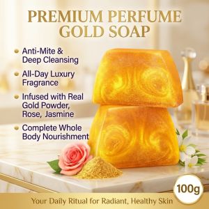 Amino Acid Handmade Perfume Gold Essential Oil Soap Triple Butter Perfume Aromatherapy Botanical Shower Bar Skin Nourishing Soap氨基酸手工香水黄金精油皂