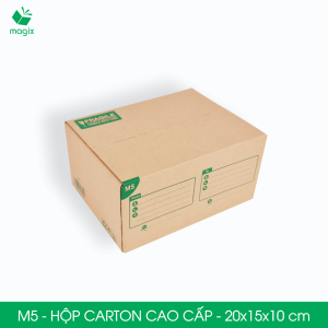 M5 - 20x15x10 cm - 100 hộp carton đóng hàng cao cấp - Thùng carton hộp gói hàng | Magix Packaging