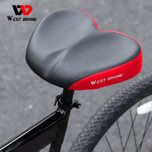 Welcomehome WEST BIKING Cycling Travel Comfortable Seat Widen Thicken Electric Bicycle Saddle Breathable Shock Absorption Soft Ergonomic Cycling Equipment