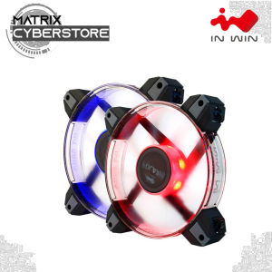 In Win Polaris RGB Silent Case Fan Twin Pack Kit - 120mm High Performance RGB Fans 500-1280 RPM 120x120x25mm