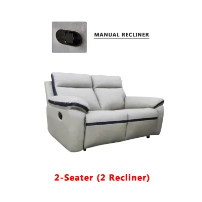 LivingMall Sally Manual/Electric Recliner 2-Seater/3-Seater Sofa - w/ PetFriendly Fabric/Leather